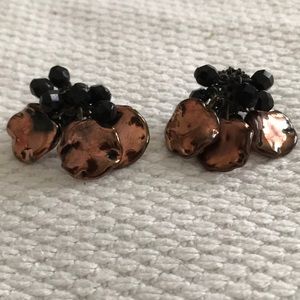 Signed Miriam Haskell clip on earrings